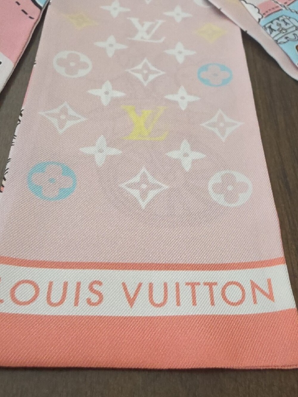 Louis Vuitton Pastel Monogram Twilly Scarf - Picture 2 of 5